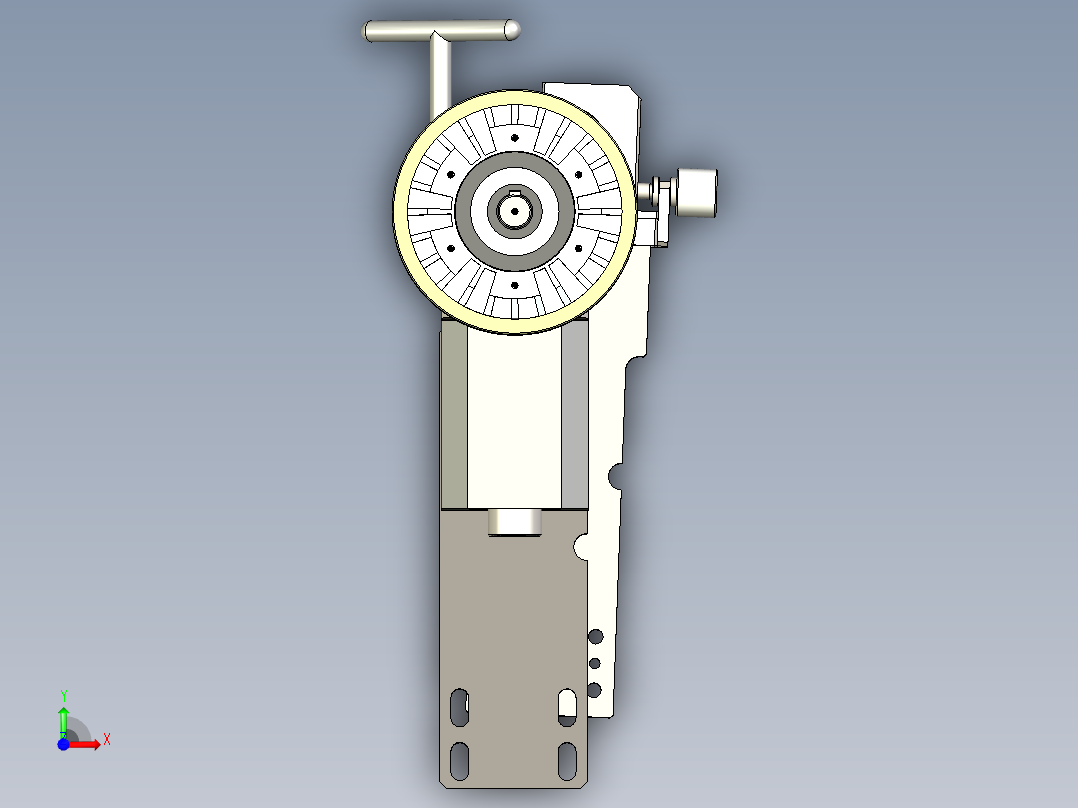 放卷机构 旋转放料部件前视图