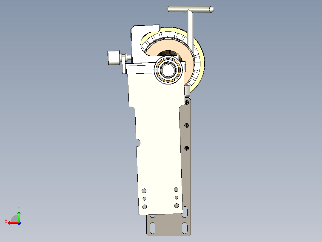 放卷机构 旋转放料部件后视图