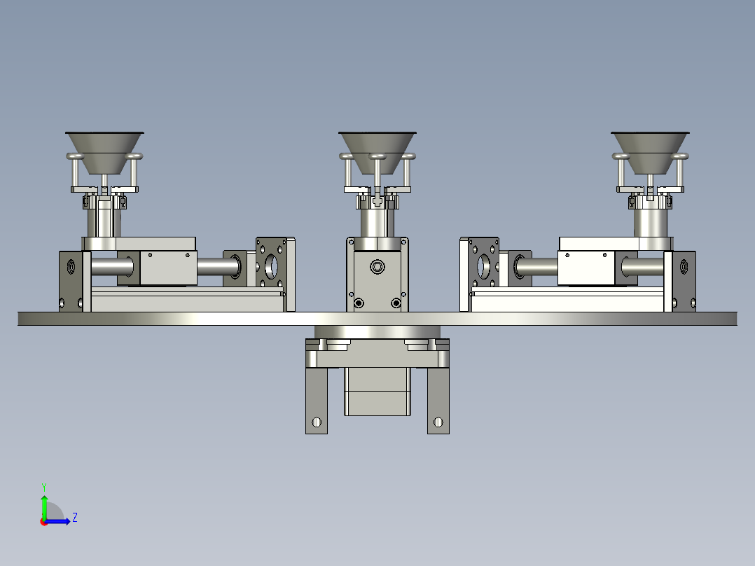 回转治具机构装配左视图