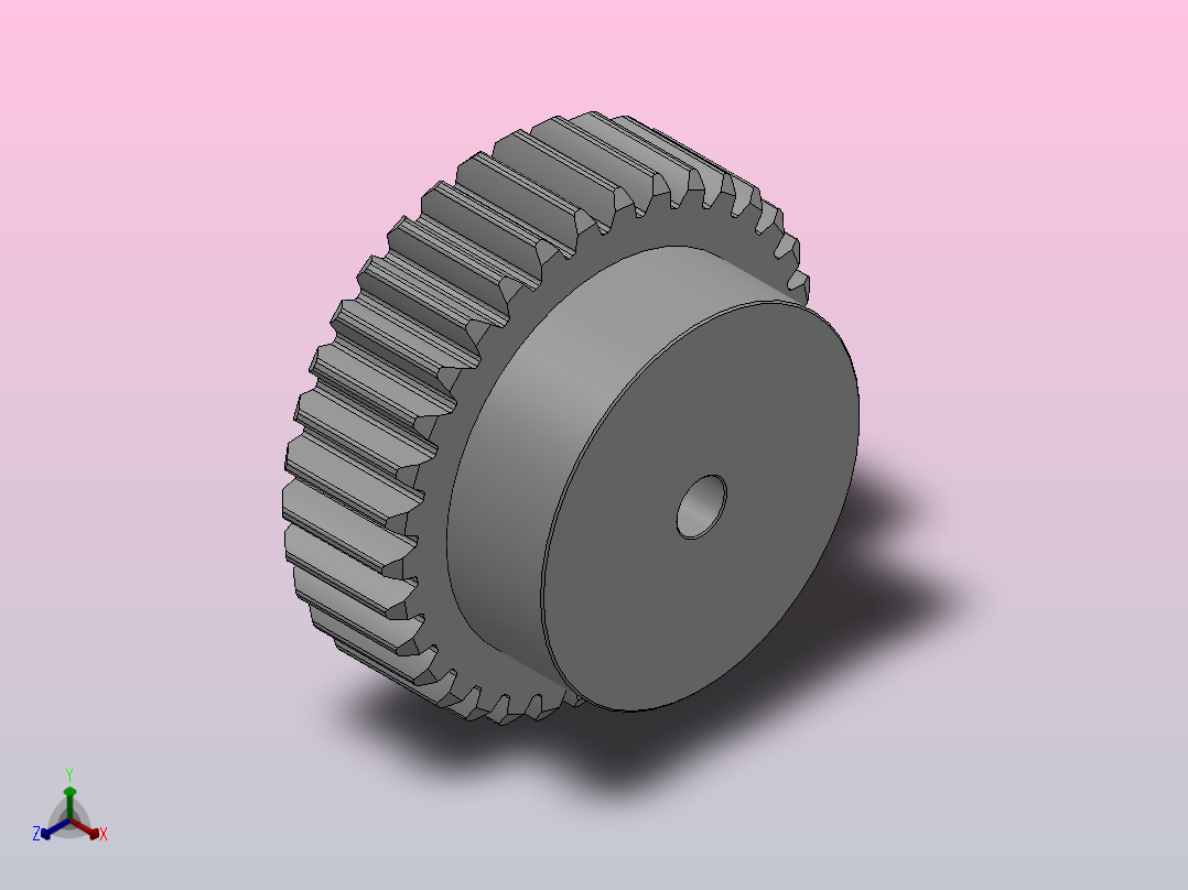 凸缘型模数1.5直齿轮压力角20°[GSDDC-1.5-34-15-dc6-A]主视图