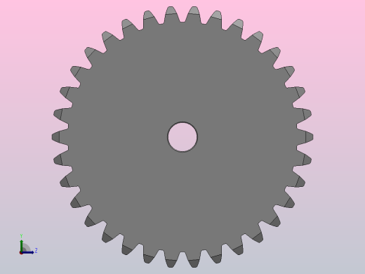 凸缘型模数1.5直齿轮压力角20°[GSDDC-1.5-34-15-dc6-A]左视缩略图