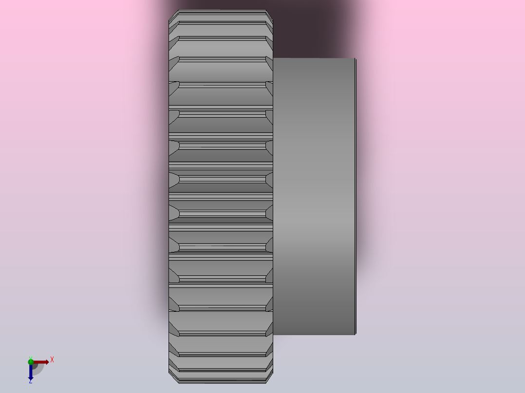 凸缘型模数1.5直齿轮压力角20°[GSDDC-1.5-34-15-dc6-A]俯视图