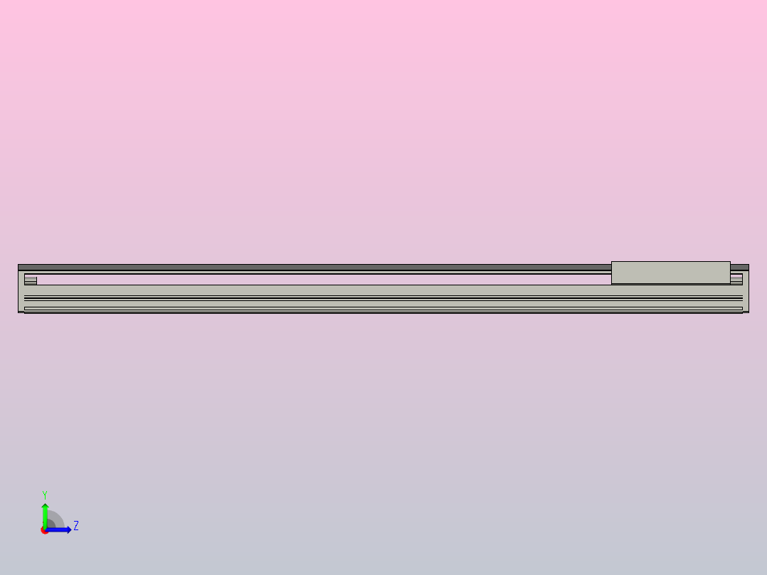 直驱直线电机轴TPA-LNP-200D-P22-L1140-C-1-3-C-10-N3(磁栅尺)左视图