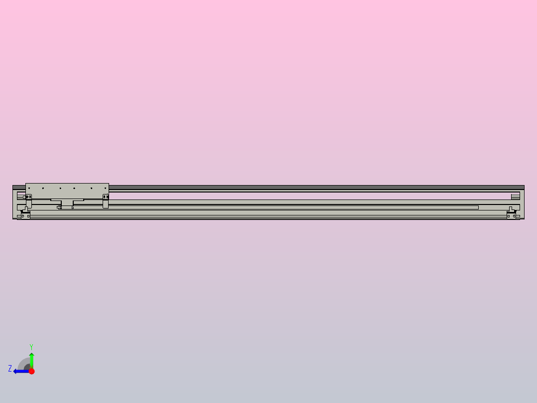 直驱直线电机轴TPA-LNP-200D-P22-L1140-C-1-3-C-10-N3(磁栅尺)右视图