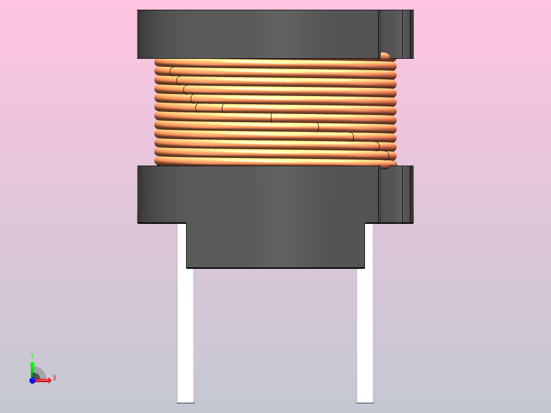 PDL8075D鼓形磁芯电感前视图