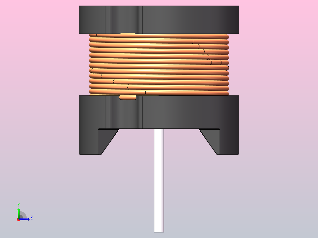 PDL8075D鼓形磁芯电感左视图