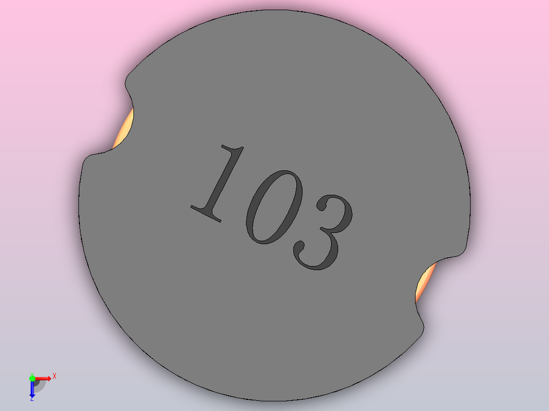 PDL8075D鼓形磁芯电感俯视图