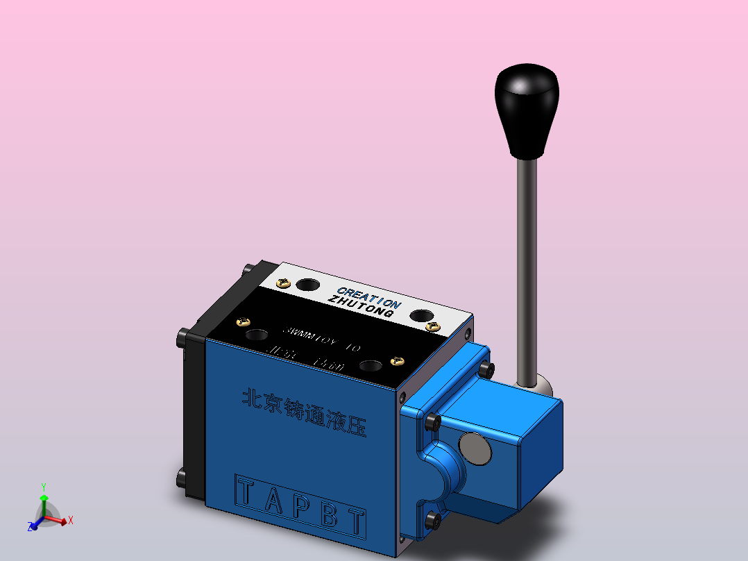 WMM10 手动换向阀（手柄B面）主视图