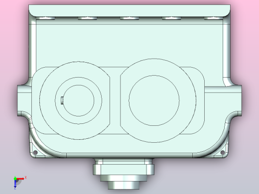 多套圆柱齿轮减速器3D模型X_T格式俯视缩略图