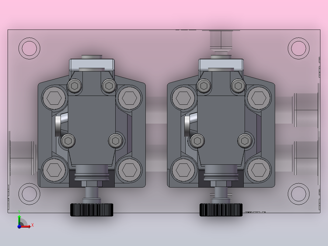 315T液压机液压系统设计（第二套）（SW+CAD+说明书）前视图