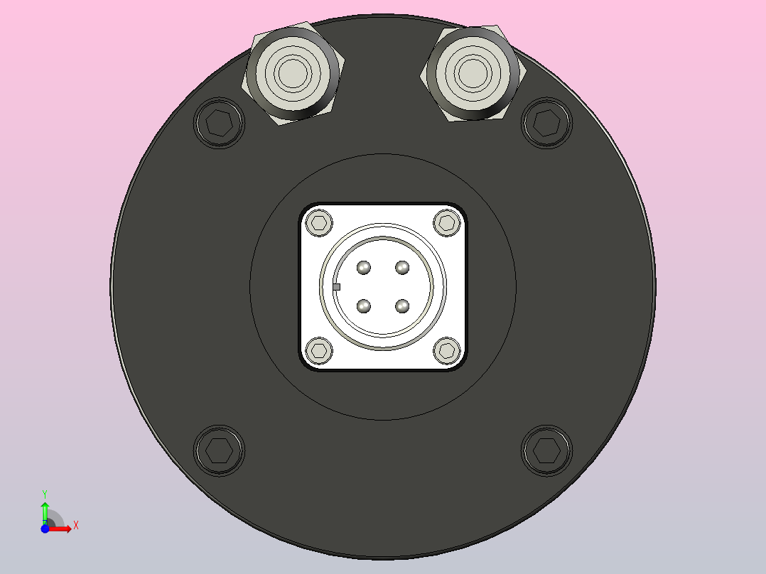 2.2kW ER20水冷主轴前视图