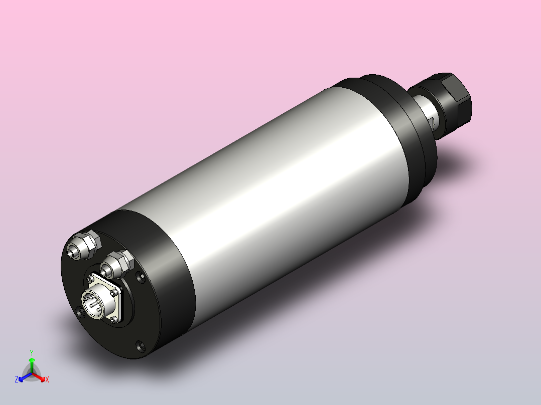 2.2kW ER20水冷主轴正等轴测图