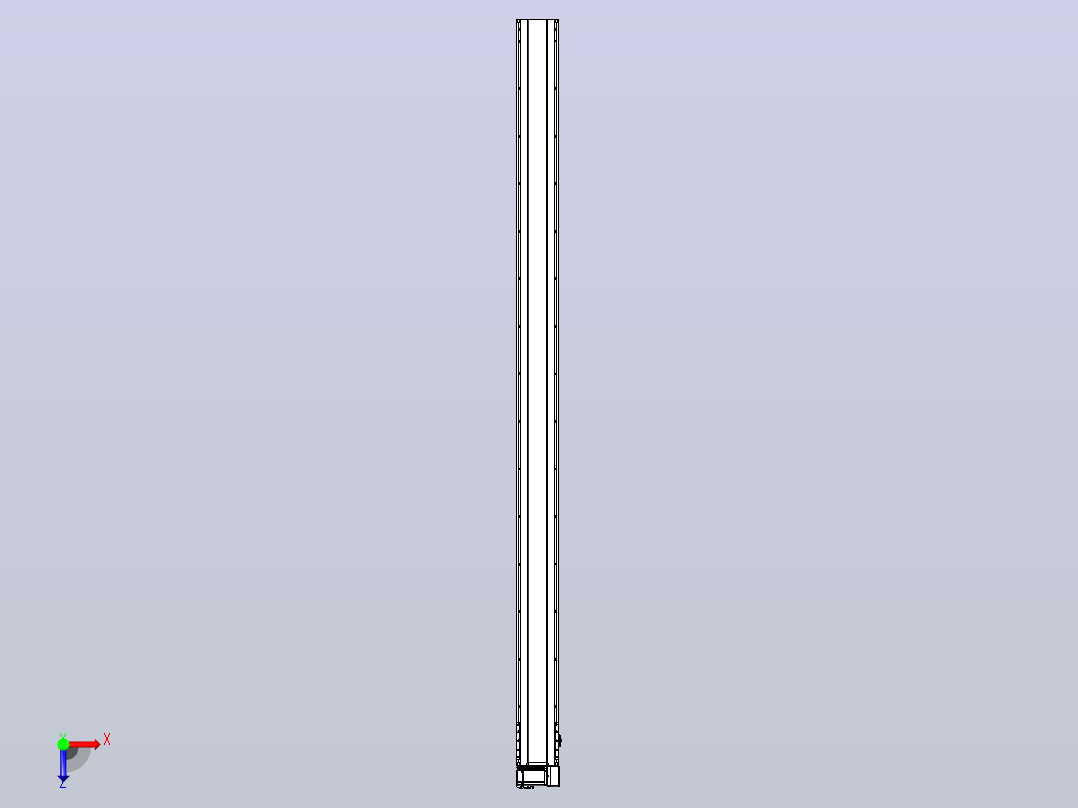 皮带直线轴半封闭可选导轨TPA-HNB-175D-140-L2850-RU-C-P75-N3俯视图