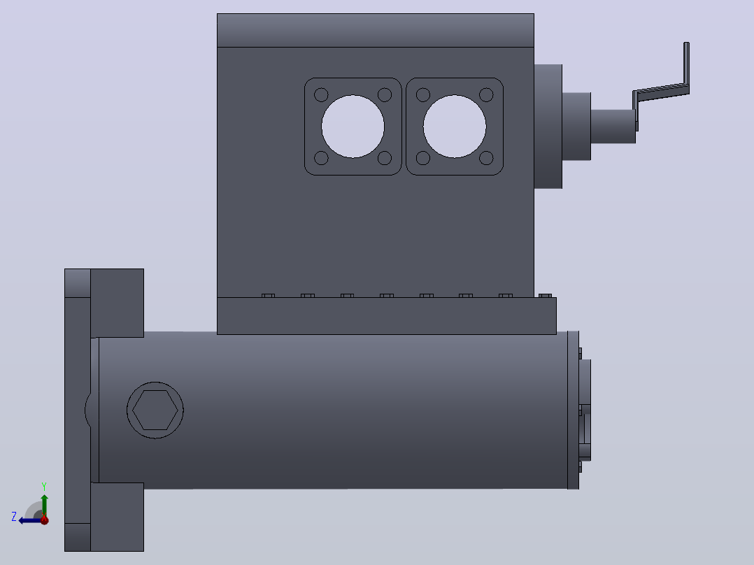 SPL系列双通网片式油滤器(SPL50-80)_SPL-50右视图