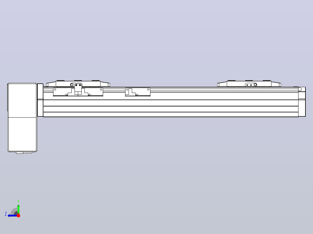 皮带直线轴双滑块型TPA-GCBS-80-P60-L100-RP-M20-N3右视图