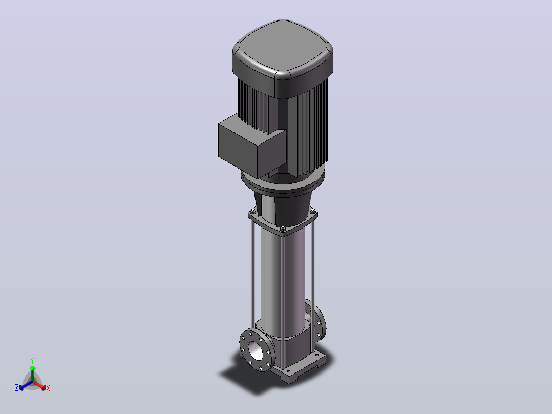 南方泵CDM65-70-1-37KW-（DN100）正等轴测图
