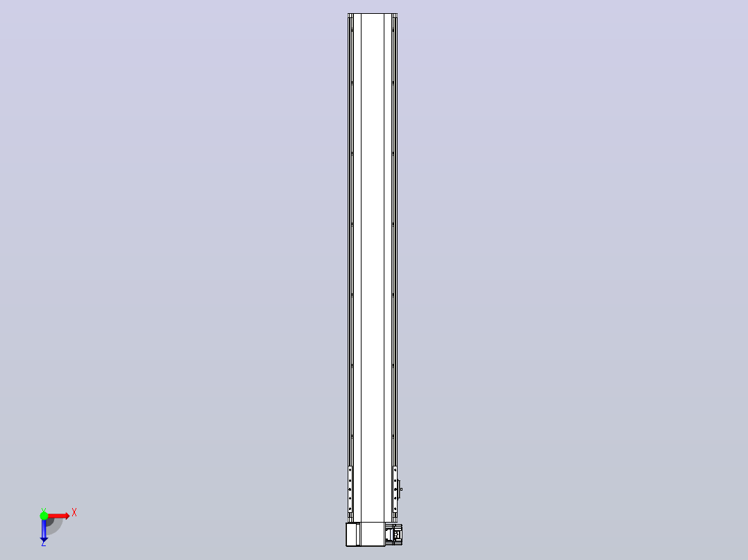 皮带直线轴半封闭可选导轨TPA-HNB-140D-120-L1200-LP-C-P40-N3俯视图
