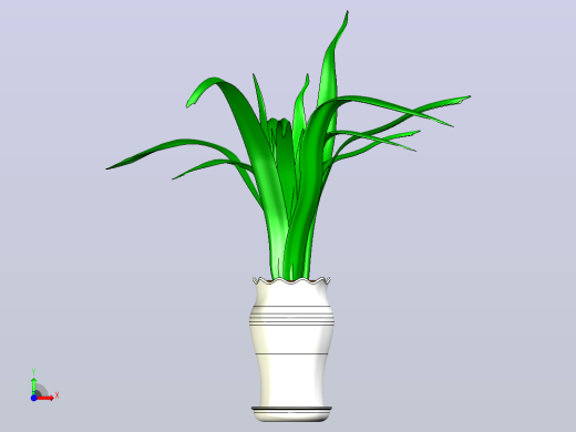 花盆绿植前视缩略图