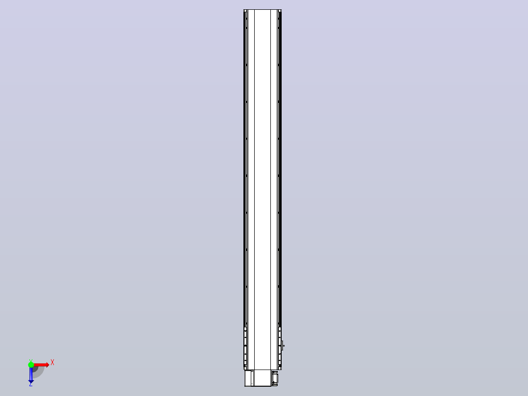 皮带直线轴半封闭可选导轨TPA-HNB-202D-140-L1600-LP-C-P75-N3俯视图
