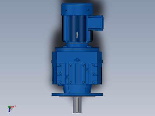 RF97法兰轴伸式安装斜齿轮减速机RF97-Y3-4P-100-M1-0°-Φ350俯视缩略图