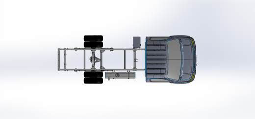 底盘（轴距2990mm）驾驶室、车架、轮胎、燃油箱、电瓶等机构缩略图