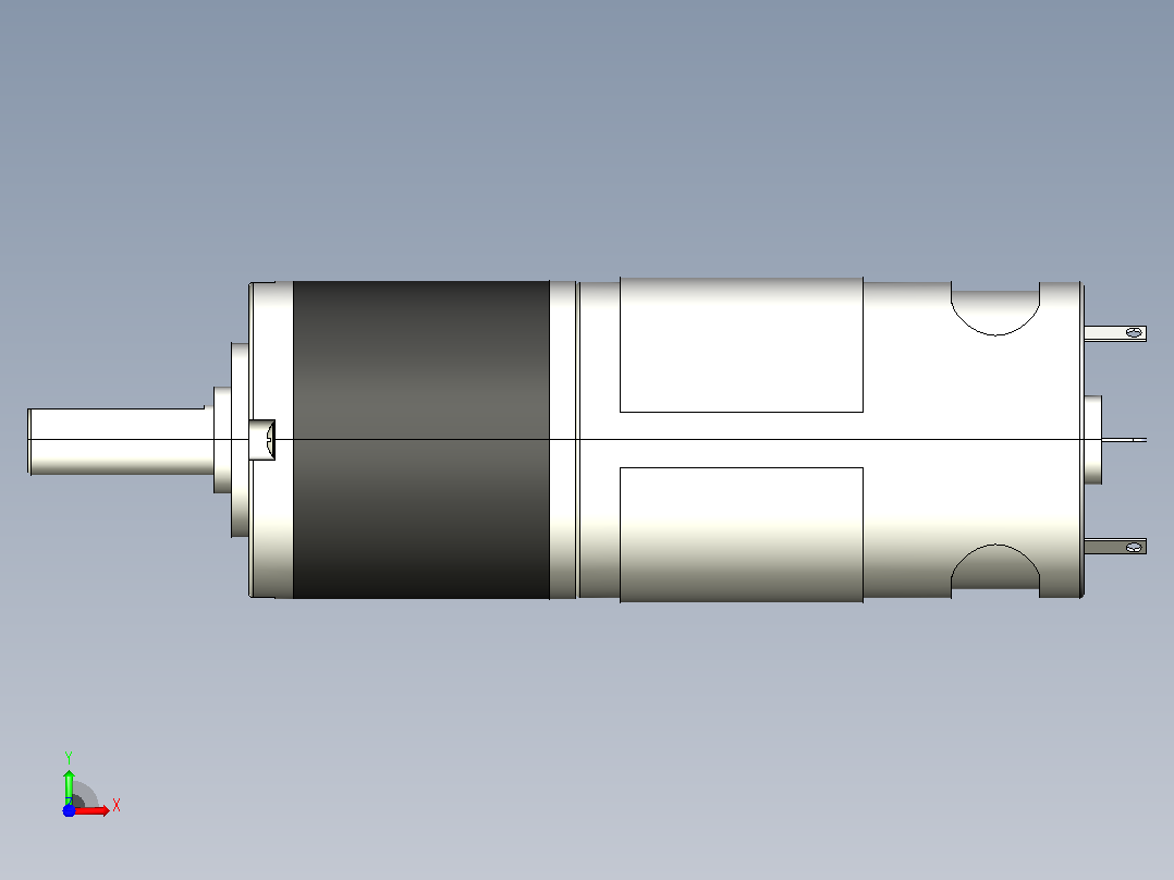 DFX36R 永磁直流行星齿轮减速电机[RS55S-2442(H)]前视图