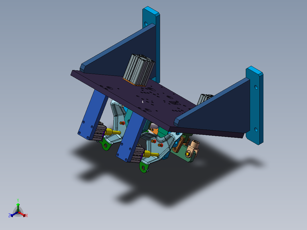 汽车门锁焊接夹具正等轴测图