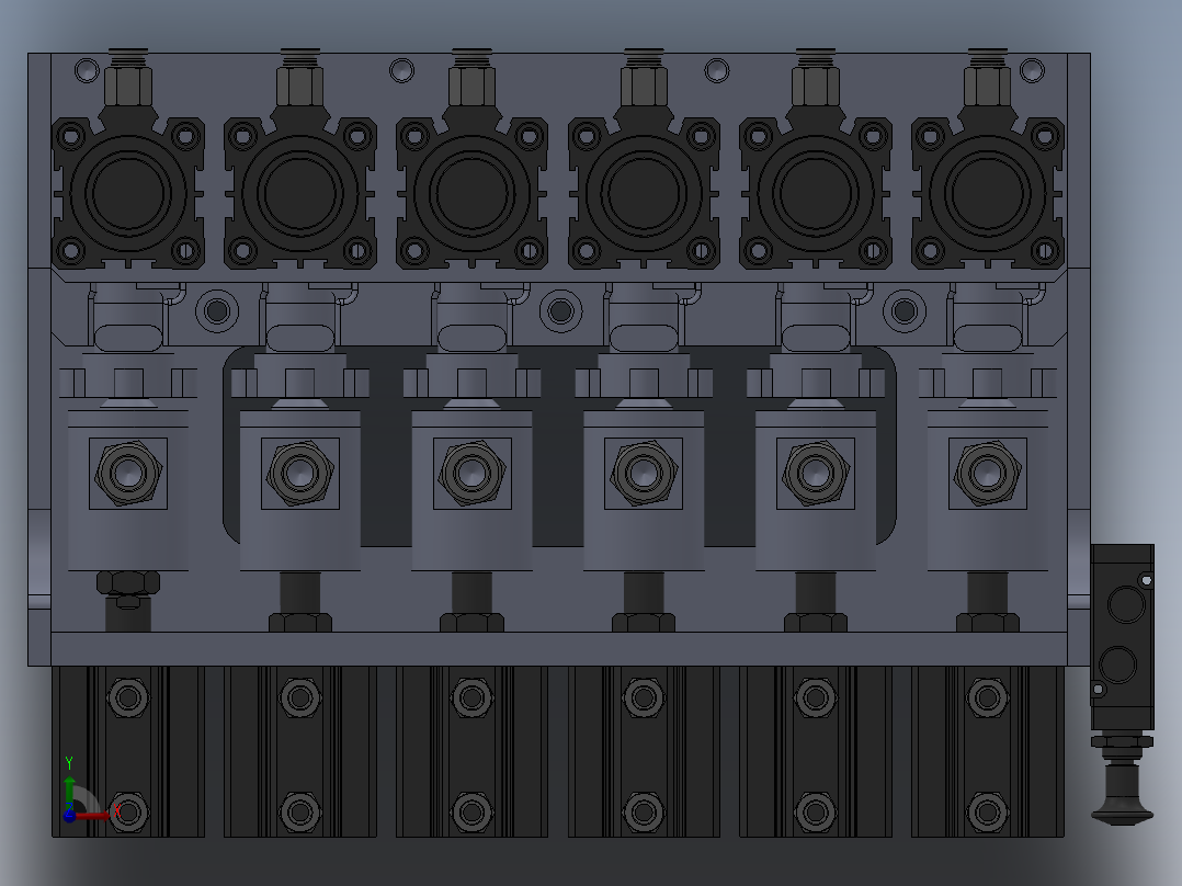 水流量传感器耐压工装前视图
