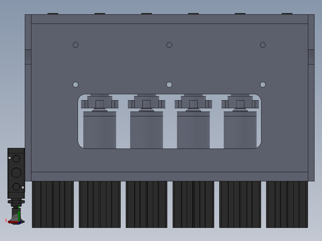水流量传感器耐压工装后视图