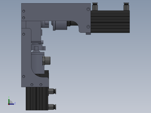 水流量传感器耐压工装左视缩略图