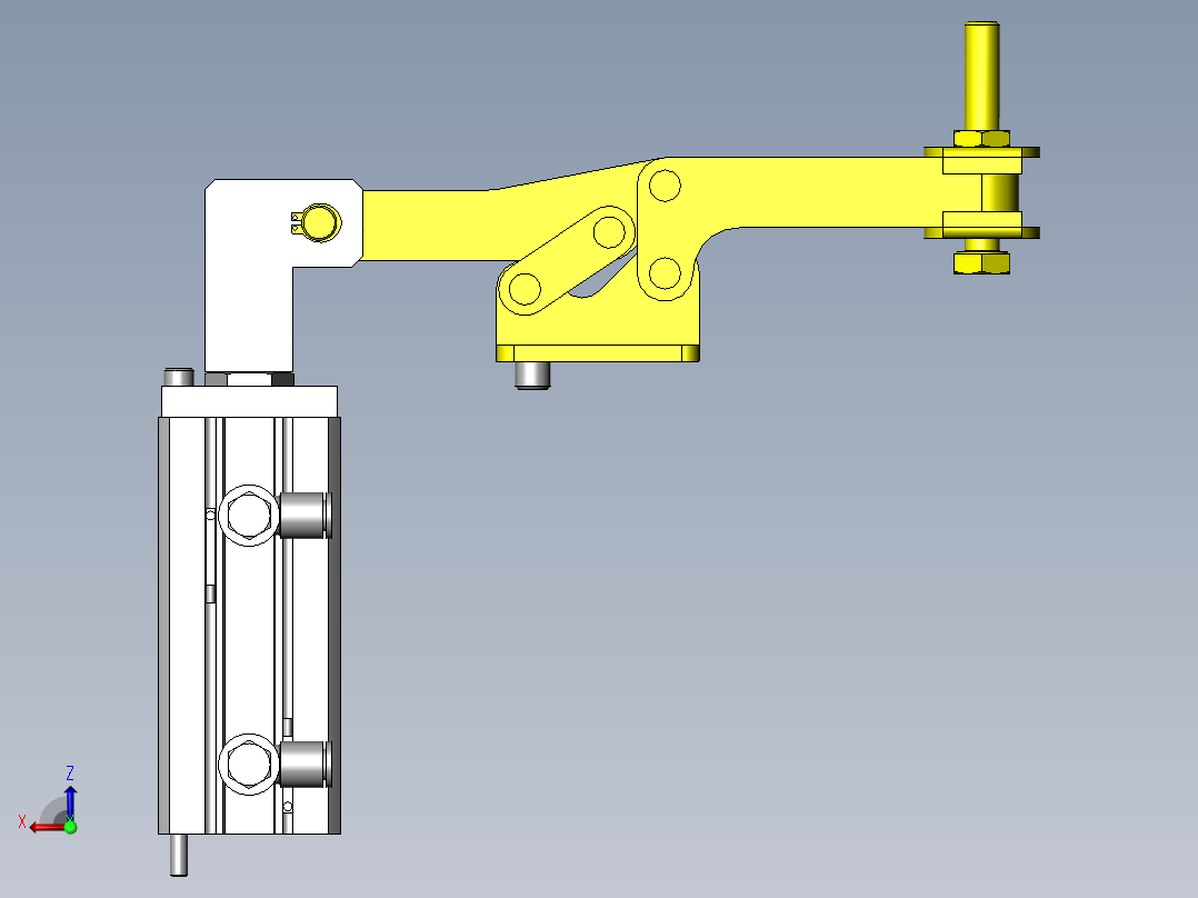 自动夹紧夹具后视图