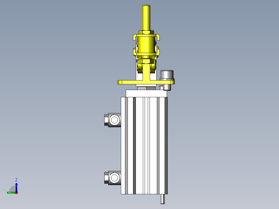 自动夹紧夹具左视图