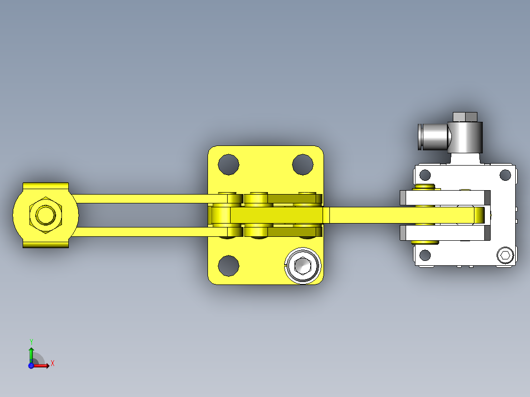自动夹紧夹具俯视图