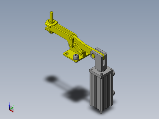 自动夹紧夹具正等轴测缩略图