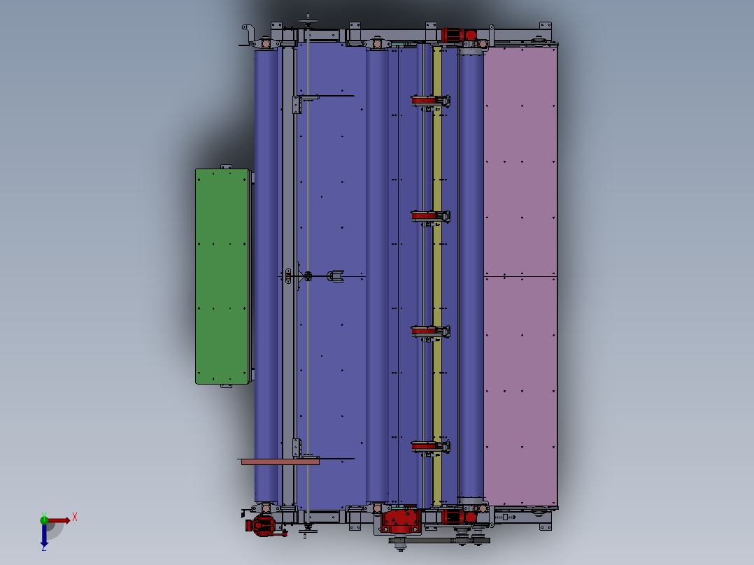 自动裁布机SW16可编辑俯视图