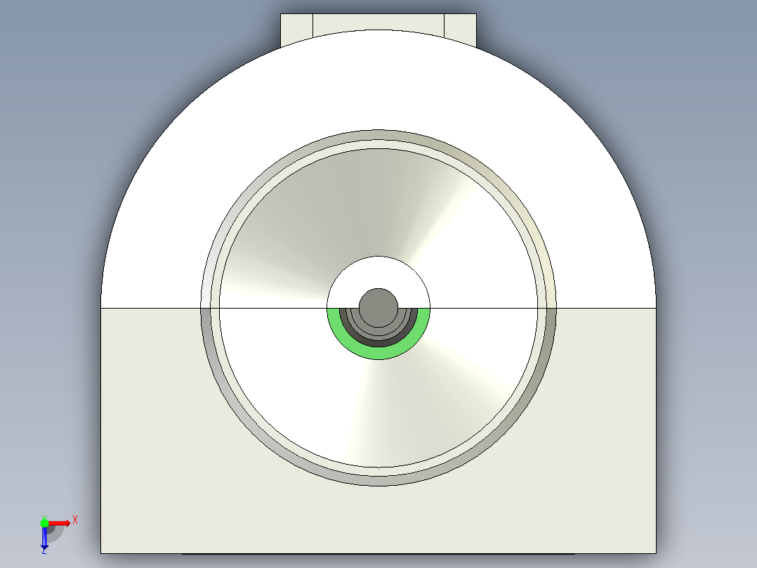 sgt-700燃气轮机3D数模图纸 STEP格式俯视图