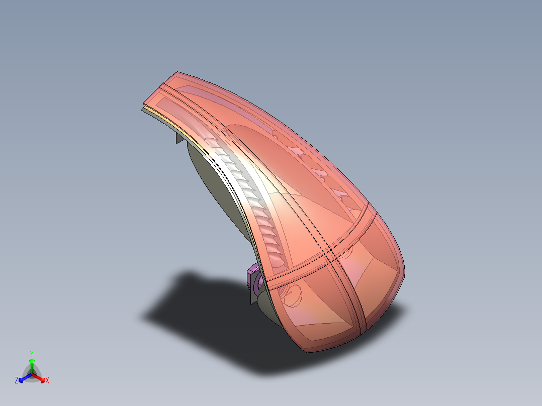 catia 汽车LED尾灯正等轴测图