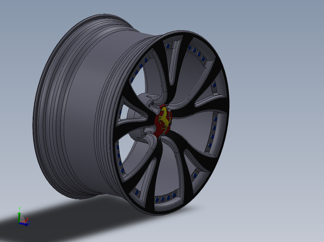 solidworks 法拉利车轮轮毂