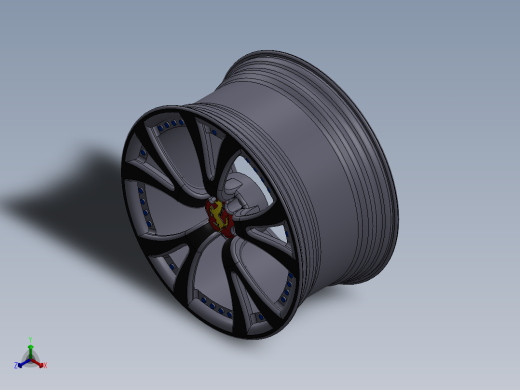 solidworks 法拉利车轮轮毂正等轴测缩略图