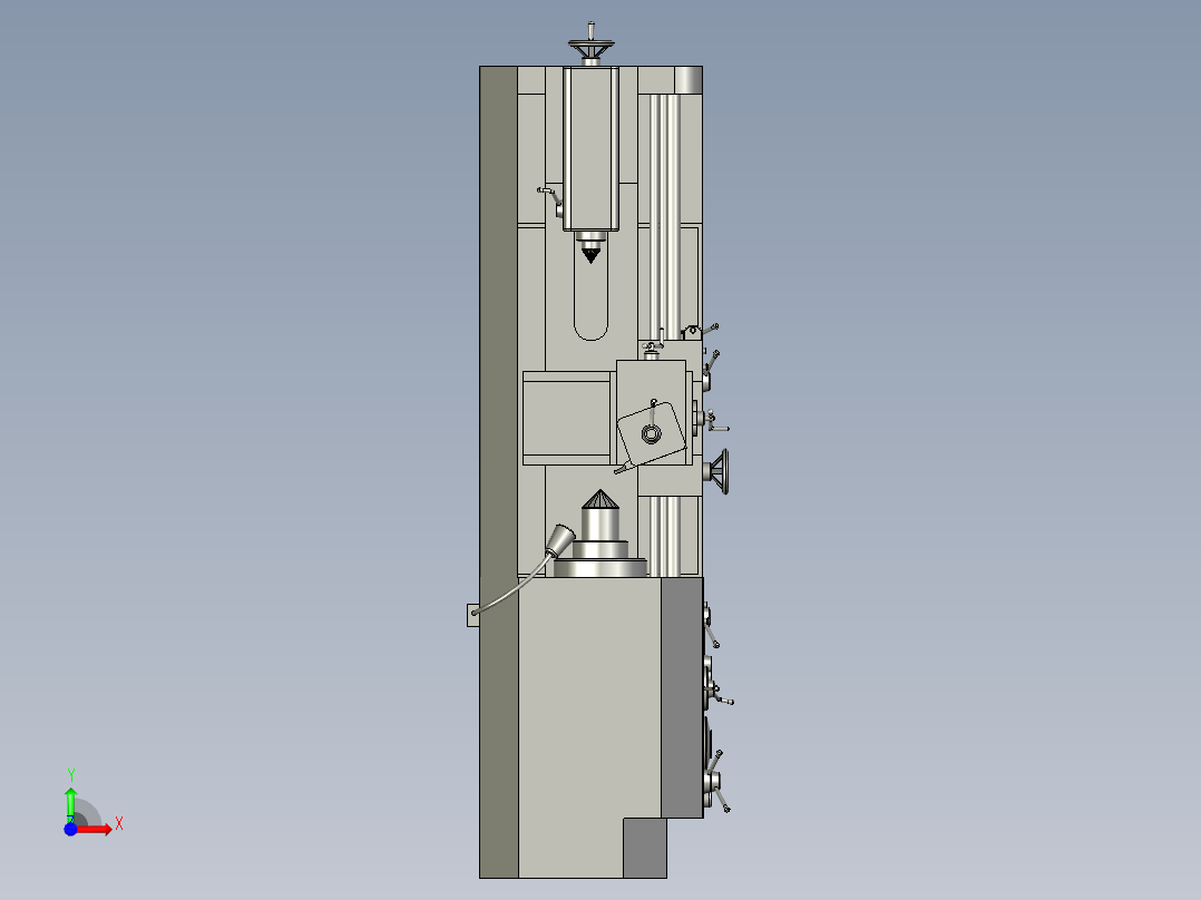 B07-车床3D数据前视图