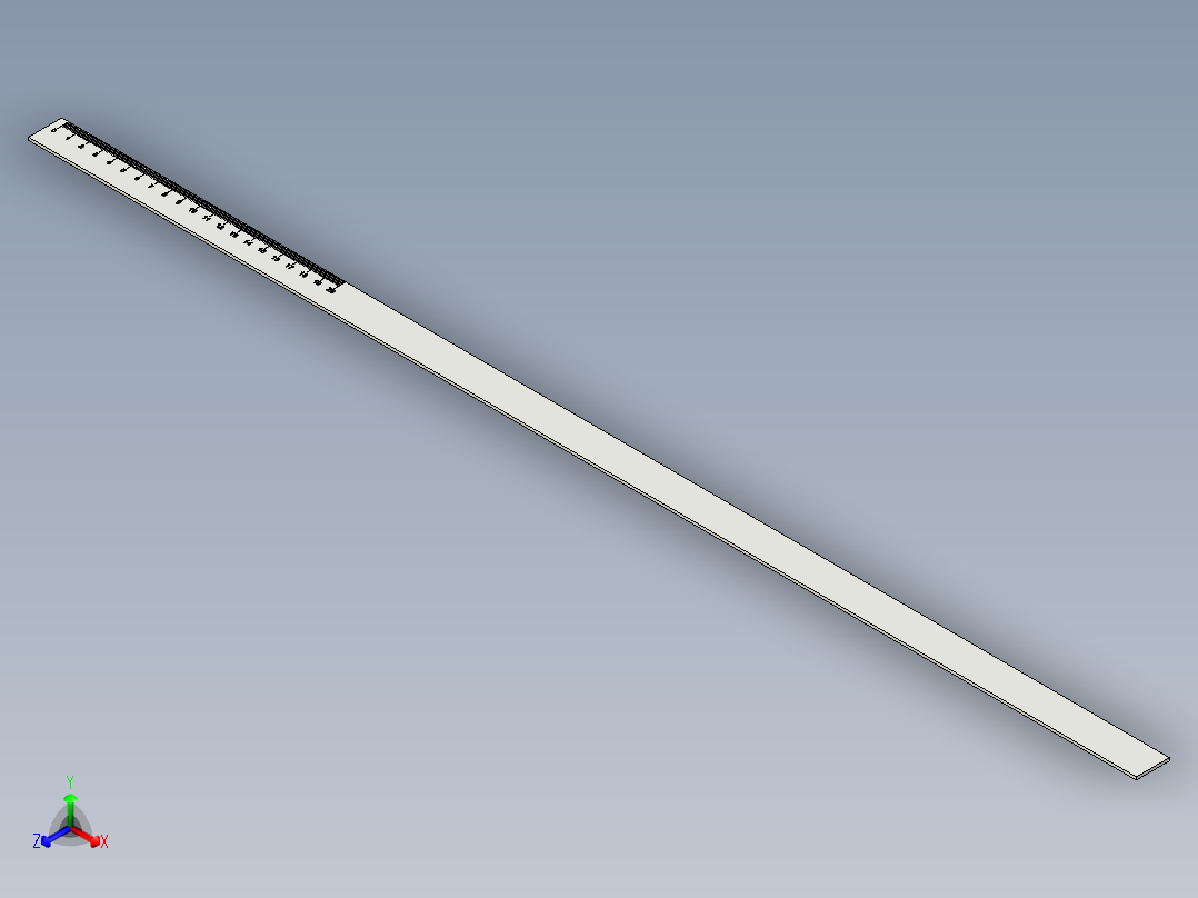 刻度尺3d图纸 SW图纸 机械刻度直尺、钢板尺3D模型 机械设计素材