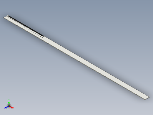 刻度尺3d图纸 SW图纸 机械刻度直尺、钢板尺3D模型 机械设计素材