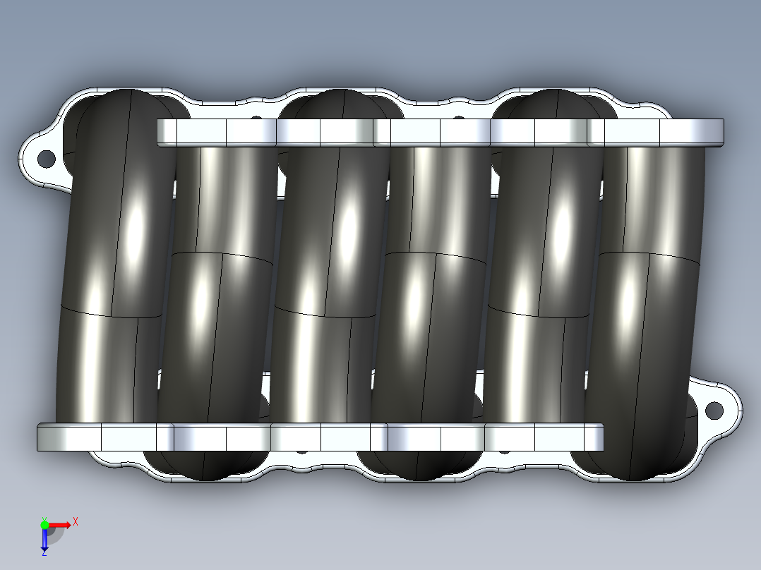 马自达2.5升KL V6进气歧管俯视图