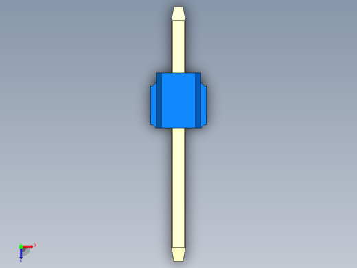 彩色公头100mil（2.54mm）系列-DS1021_blue_1x01p_100mil_Type1_rev1.0俯视缩略图