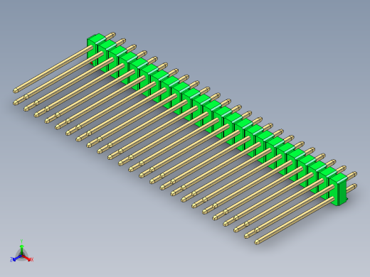 彩色公头100mil（2.54mm）系列-DS1021_green_2x24p_100mil_Type19_rev1.0
