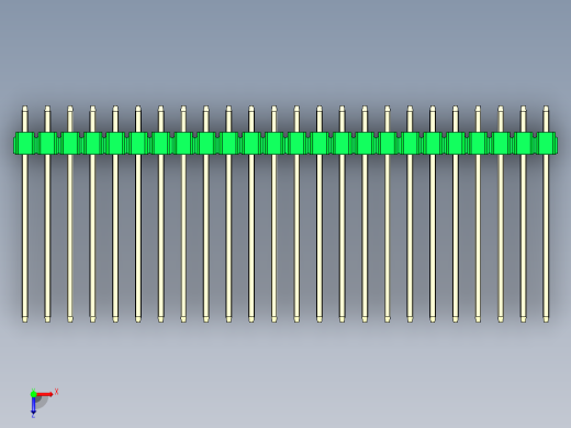 彩色公头100mil（2.54mm）系列-DS1021_green_2x24p_100mil_Type19_rev1.0俯视缩略图