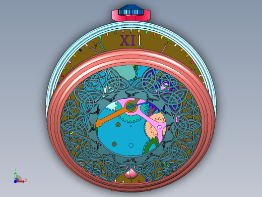 古董怀表的内部精妙结构前视缩略图