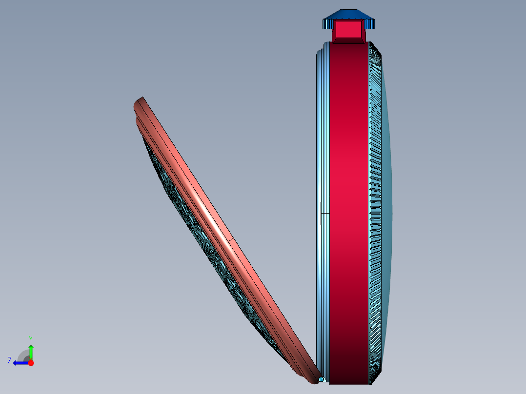 古董怀表的内部精妙结构右视图