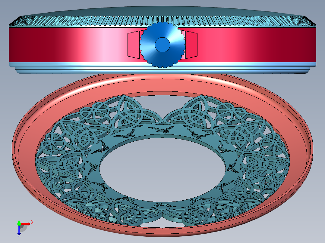 古董怀表的内部精妙结构俯视图