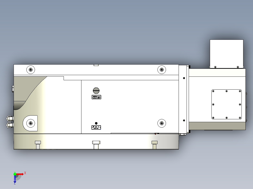 HR063EX-A0(四轴转台)外型圖俯视图